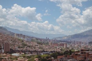 The City view of Medellin